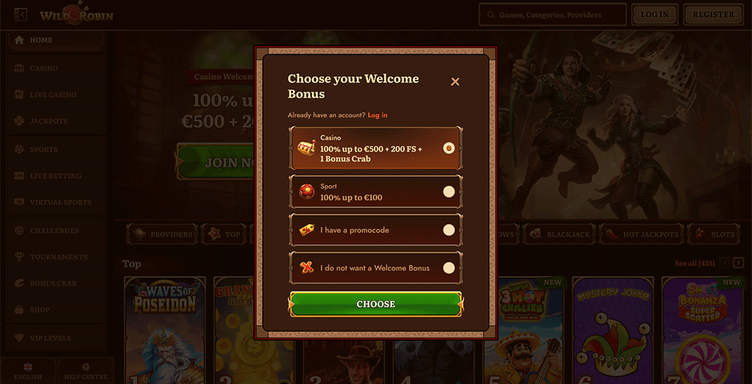 wildrobin casino Gameplay