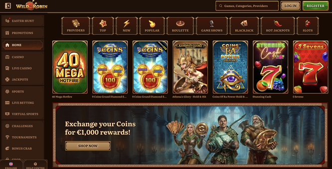 wildrobin casino Gameplay