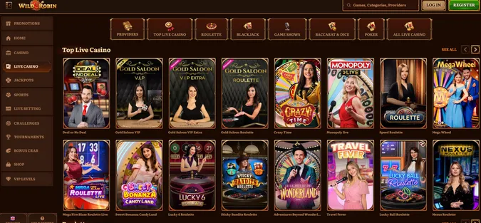 wildrobin casino Gameplay
